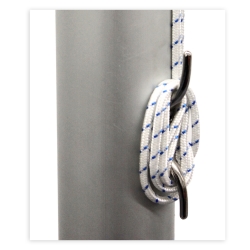 Fahnenmast -MA- aus Aluminium, Höhe 6 m, Ø 60 mm, mit aussenliegener Seilführung